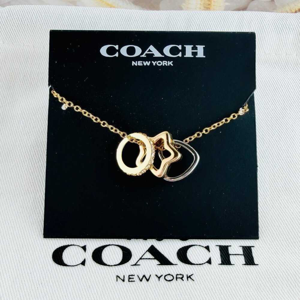New Coach star randell gold necklace